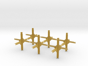 1/15 scale WWII hedgehog anti-tank obstacles x 6 in Tan Fine Detail Plastic