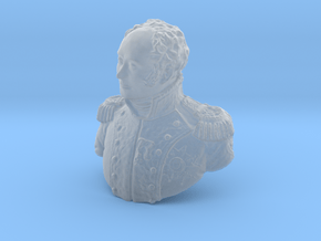 1/9 scale General Joseph Piston bust in Clear Ultra Fine Detail Plastic