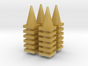Road Cone Stack (4Pack) 1-87 HO Scale in Tan Fine Detail Plastic