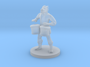 Male Dragonborn Bard with Bongos in Clear Ultra Fine Detail Plastic