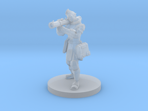Elf Male Artificer aiming Shoulder Cannon in Clear Ultra Fine Detail Plastic