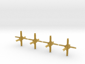 1/15 scale WWII hedgehog anti-tank obstacles x 4 in Tan Fine Detail Plastic