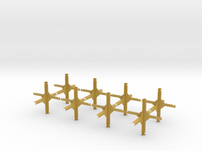 1/15 scale WWII hedgehog anti-tank obstacles x 8 in Tan Fine Detail Plastic