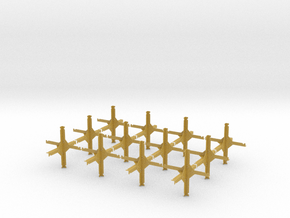 1/15 scale WWII hedgehog anti-tank obstacles x 12 in Tan Fine Detail Plastic