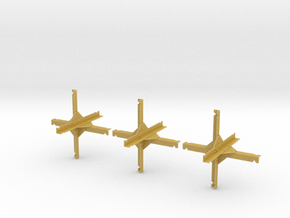 1/24 scale WWII hedgehog anti-tank obstacles x 3 in Tan Fine Detail Plastic