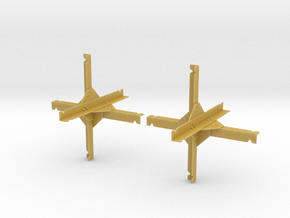 1/24 scale WWII hedgehog anti-tank obstacles x 2 in Tan Fine Detail Plastic