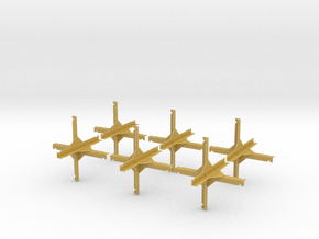 1/24 scale WWII hedgehog anti-tank obstacles x 6 in Tan Fine Detail Plastic