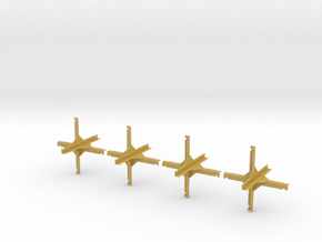 1/24 scale WWII hedgehog anti-tank obstacles x 4 in Tan Fine Detail Plastic