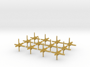 1/24 scale WWII hedgehog anti-tank obstacles x 12 in Tan Fine Detail Plastic