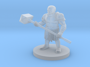 Dwarf Barbarian with Maul - no beard in Clear Ultra Fine Detail Plastic