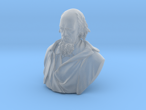 1/9 scale Alfred Lord Tennyson bust in Clear Ultra Fine Detail Plastic