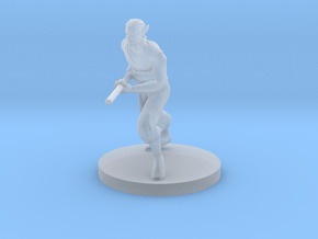 Elven Monk Running with Quarterstaff in Clear Ultra Fine Detail Plastic