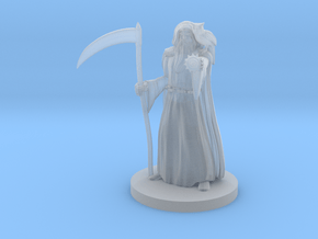 Human Death Cleric with Owl Familiar in Clear Ultra Fine Detail Plastic