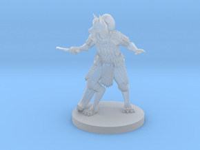 Kitsune Cleric with Scale Armor and Dagger in Clear Ultra Fine Detail Plastic