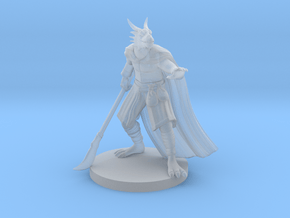 Dragonborn Sorcerer - Psion with Glaive in Clear Ultra Fine Detail Plastic