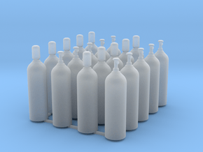 Welding & Gas High Pressure Cylinders 1-45 Scale in Clear Ultra Fine Detail Plastic
