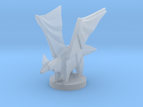 Origami Dragon in Clear Ultra Fine Detail Plastic