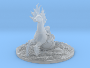 Hippocampus with Saddle in Clear Ultra Fine Detail Plastic
