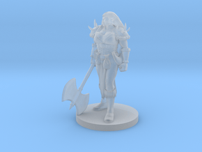 Orc Female Warrior in Clear Ultra Fine Detail Plastic