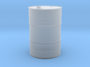 1/16 scale petroleum 200 lt oil drum x 1 in Clear Ultra Fine Detail Plastic