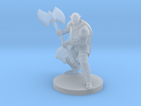 Half Orc Fighter in Clear Ultra Fine Detail Plastic