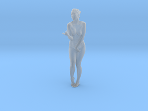 1/15 scale nude beach girl posing figure D in Clear Ultra Fine Detail Plastic