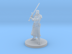 Human Female Great Weapon Fighter in Clear Ultra Fine Detail Plastic