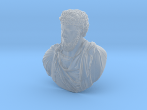 1/9 scale Roman emperor Lucius Verus bust in Clear Ultra Fine Detail Plastic