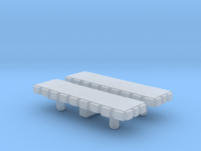 Light Bar - Square 1-87 HO Scale (2 Pack) in Clear Ultra Fine Detail Plastic