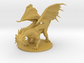 Young Bronze Dragon Updated in Tan Fine Detail Plastic