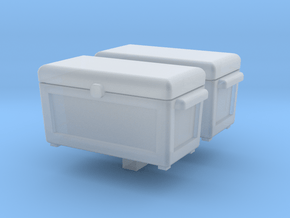 Ice Chest Cooler 2 pack 1-87 HO Scale in Clear Ultra Fine Detail Plastic