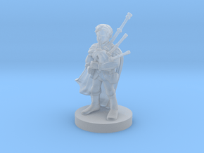 Gnome Male Bard with Bagpipes in Clear Ultra Fine Detail Plastic