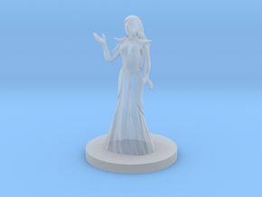 Human Female Mage with Raven Dress in Clear Ultra Fine Detail Plastic