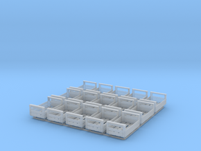 1/15 scale wooden crates x 15 in Clear Ultra Fine Detail Plastic