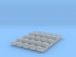 1/15 scale wooden crates x 20 in Clear Ultra Fine Detail Plastic