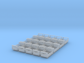 1/16 scale wooden crates x 20 in Clear Ultra Fine Detail Plastic