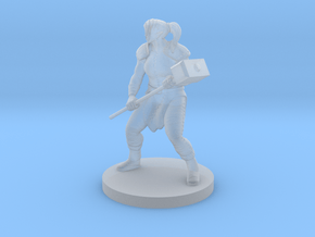 Half Orc Female Barbarian 2 in Clear Ultra Fine Detail Plastic