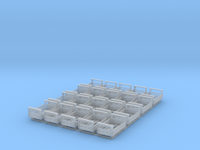 1/18 scale wooden crates x 20 in Clear Ultra Fine Detail Plastic