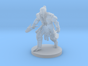 Human Male Barbarian 5 in Clear Ultra Fine Detail Plastic