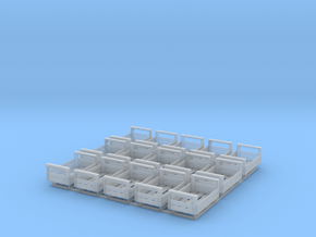 1/18 scale wooden crates x 15 in Clear Ultra Fine Detail Plastic