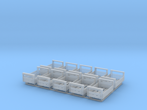 1/18 scale wooden crates x 10 in Clear Ultra Fine Detail Plastic