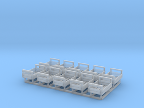 1/35 scale wooden crates x 10 in Clear Ultra Fine Detail Plastic