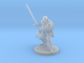 Half Orc Paladin in Clear Ultra Fine Detail Plastic