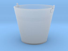 1/15 scale WWII era galvanized bucket x 1 in Clear Ultra Fine Detail Plastic