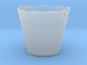 1/16 scale WWII era galvanized bucket x 1 in Clear Ultra Fine Detail Plastic