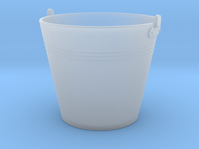 1/24 scale WWII era galvanized bucket x 1 in Clear Ultra Fine Detail Plastic