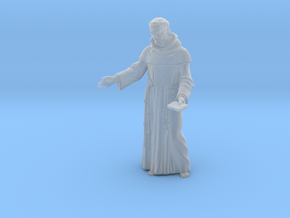 1/35 scale Catholic priest monk figure A in Clear Ultra Fine Detail Plastic