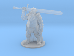 Rock Troll in Stone Armor with Giant Sword in Clear Ultra Fine Detail Plastic