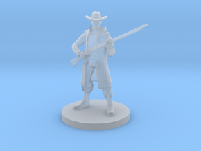 Human Gunslinger with Musket in Clear Ultra Fine Detail Plastic