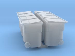 Residential Trash Receptacle 1-87 HO Scale Hollow  in Clear Ultra Fine Detail Plastic